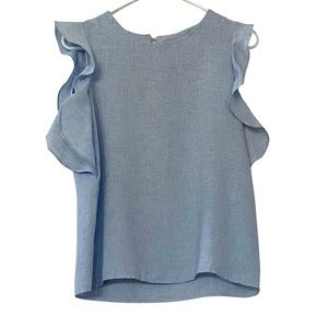 Blouse with Ruffle Accent